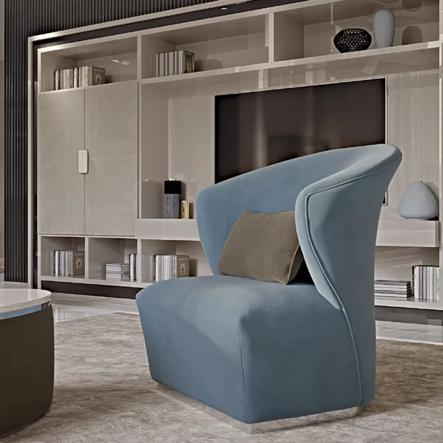 Icon Armchair by Francesco Pasi, high end living room furniture, 86 cm wide
