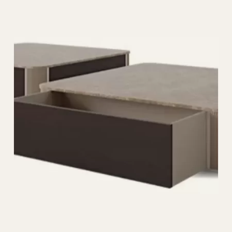 Icon Square Coffee Table with Drawer by Francesco Pasi, luxury living room furniture, 120 cm wide