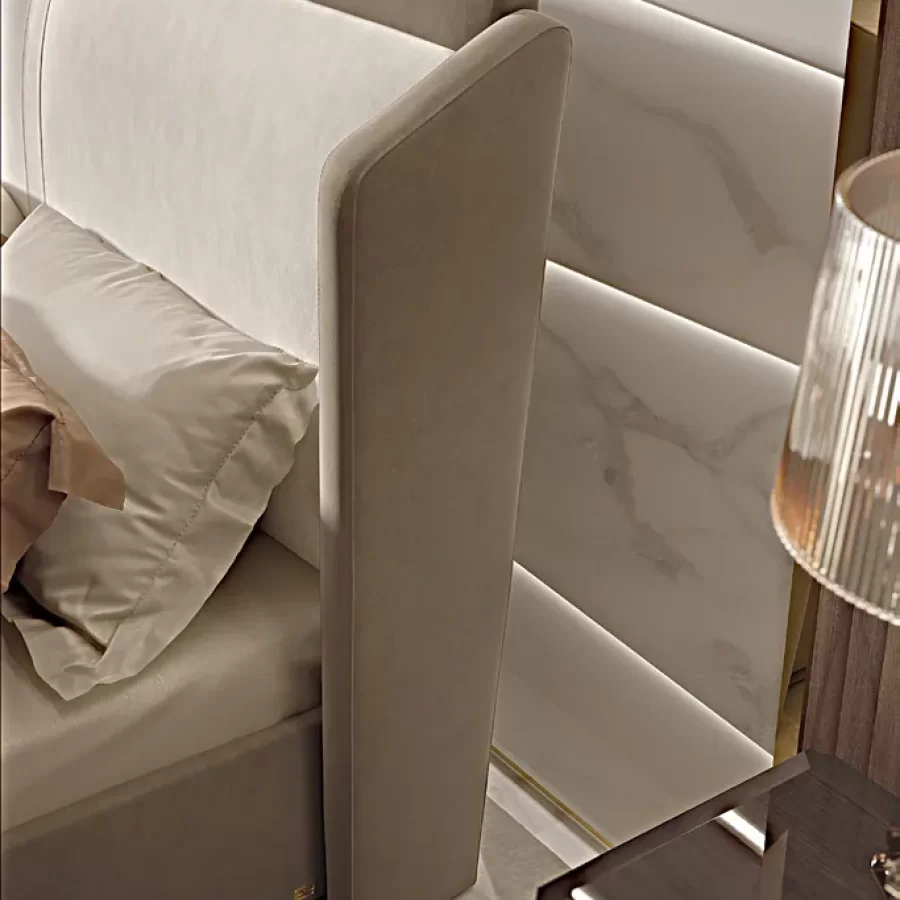 Icon Upholstered Bed by Francesco Pasi, luxury bedroom furniture