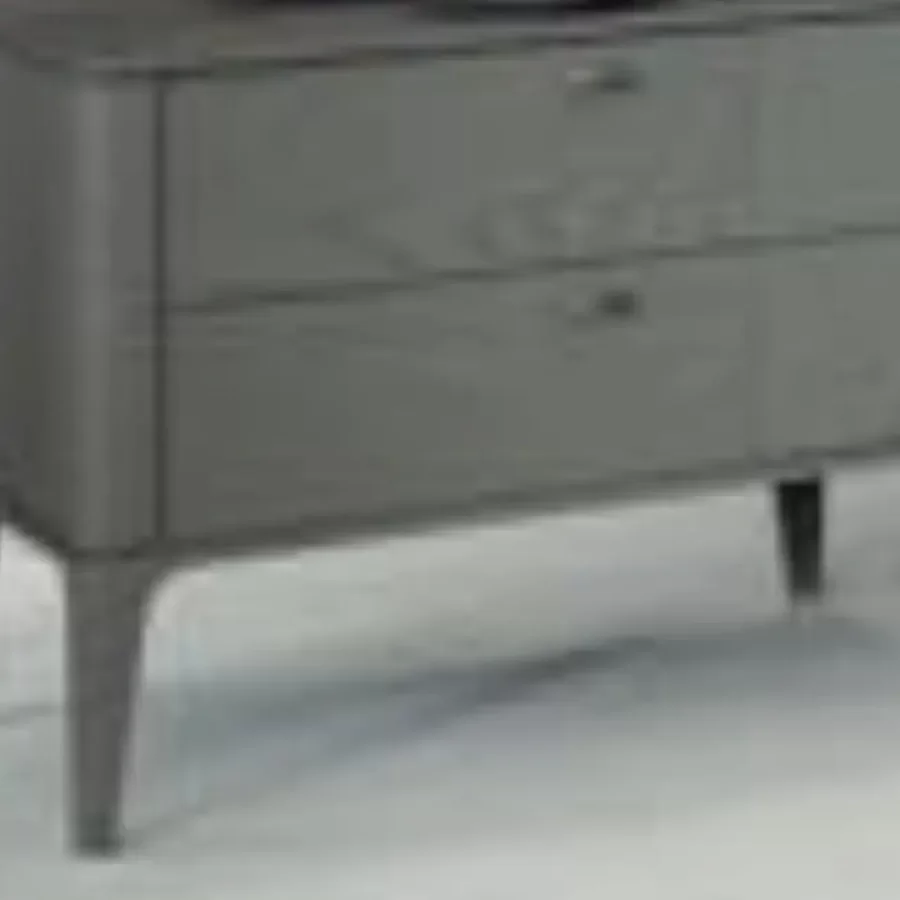 Musa nightstand on slender ash legs, for a modern luxury bedroom made in Italy
