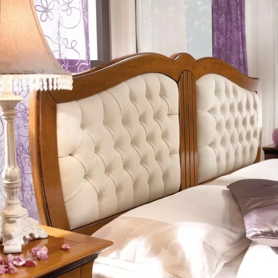 New Deco Bed with Leather Headboard by Francesco Pasi, luxury bedroom furniture