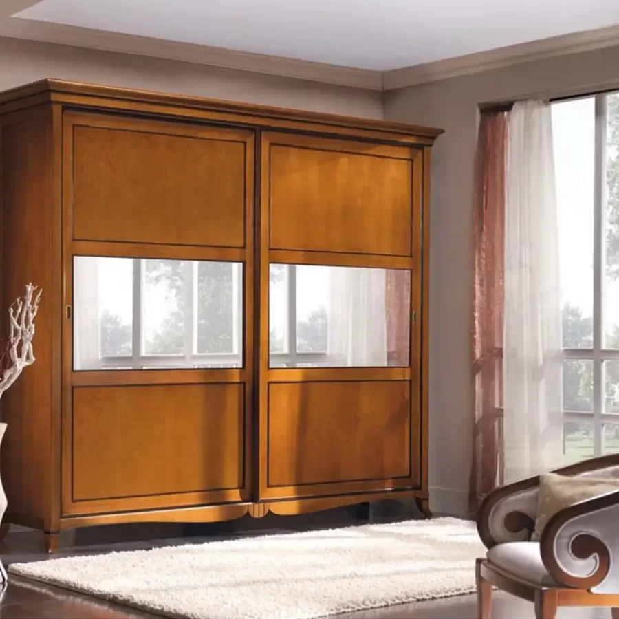 New Deco Wardrobe with Bronze Mirror by Francesco Pasi, for high quality bedroom sets
