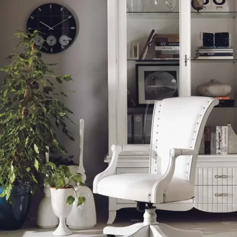 New Deco Swivel Armchair in Leather