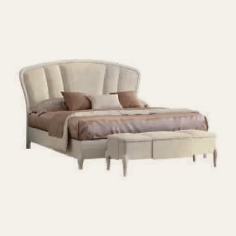 Ocean Arched Bed, Wood Frame, Smooth legs