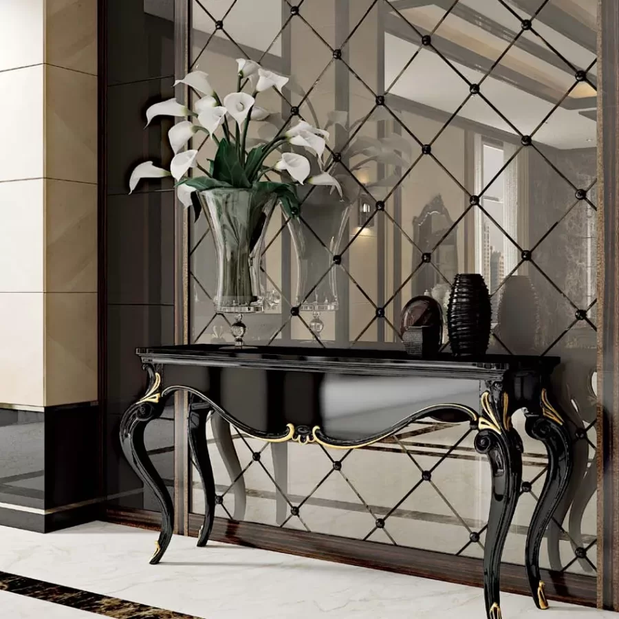 Opera Console with Marble Top by Francesco Pasi, hallway table, 160 cm wide
