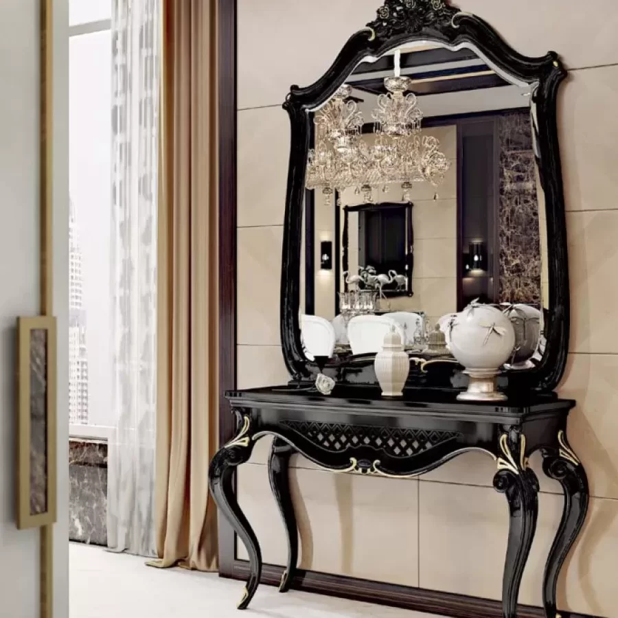 Opera Shaped Mirror by Francesco Pasi, Italian mirror, wall mirror, 125 cm wide