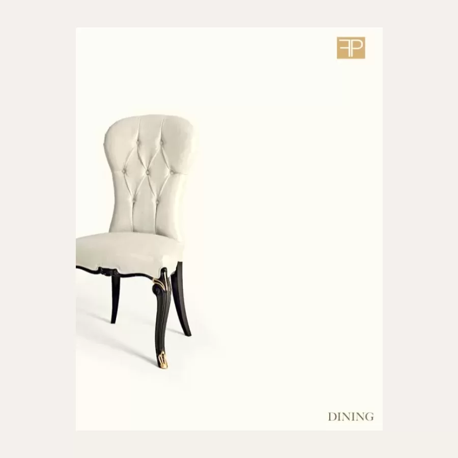 Opera Upholstered Carver Chair with Capitonne Backrest by Francesco Pasi, dining room table and chairs, 64 cm wide