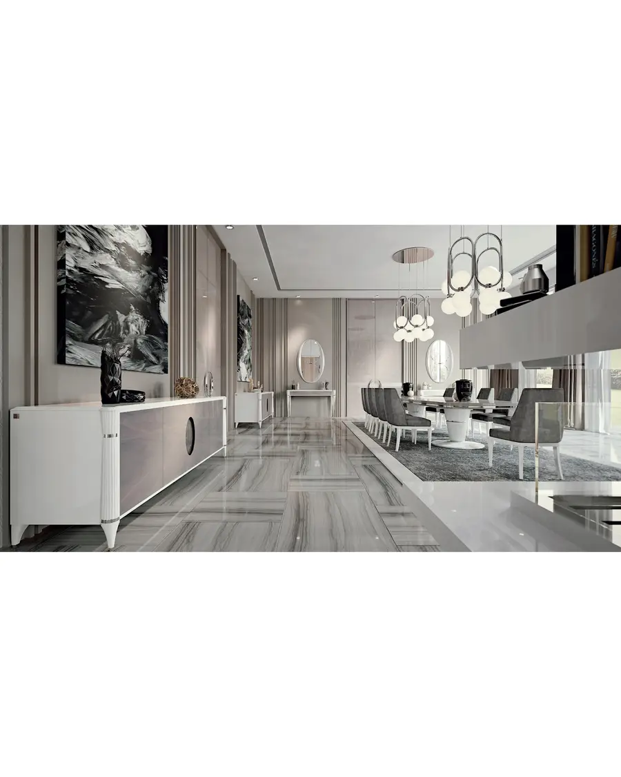 Ellipse Sideboard with Marble Oval by Francesco Pasi, Italian furniture manufacturer for the living room