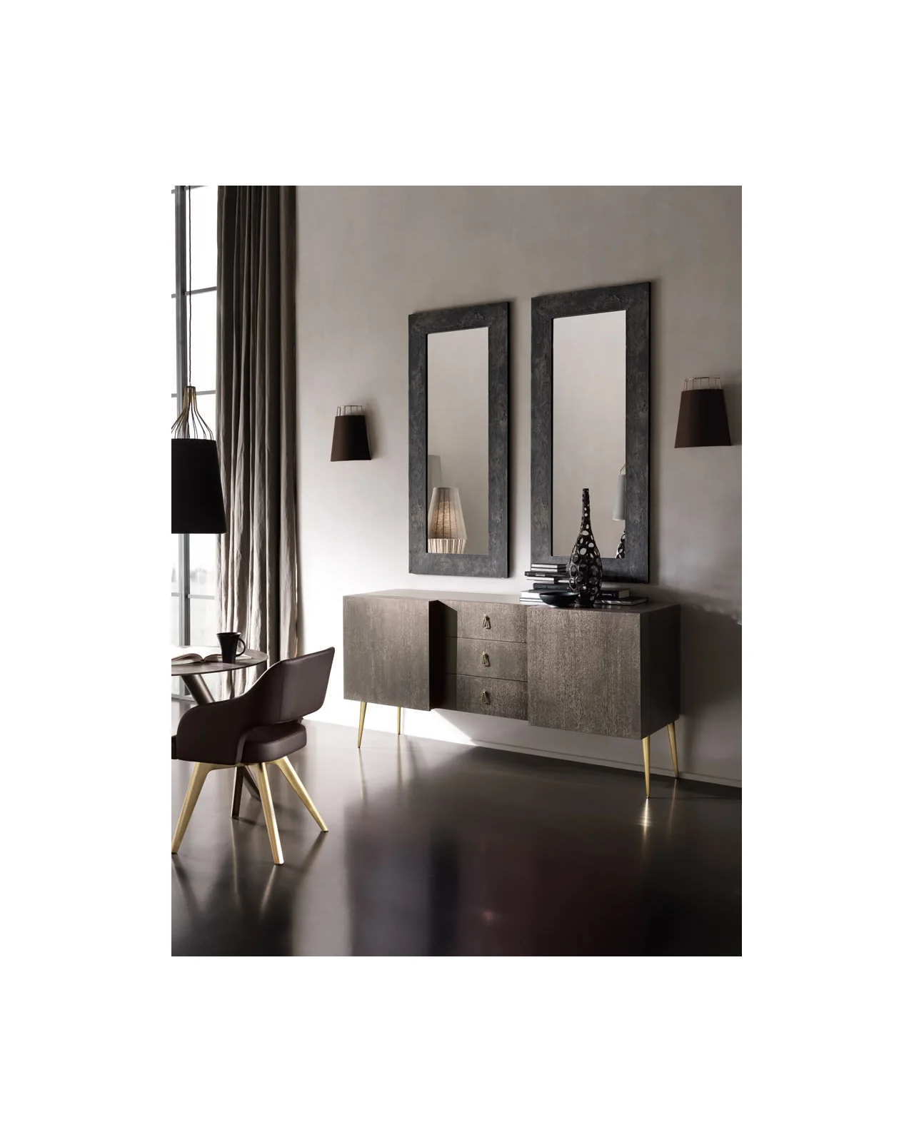 Specchio della collezione Asia di Cantori, in un ambiente arredato, foto 6 di 6