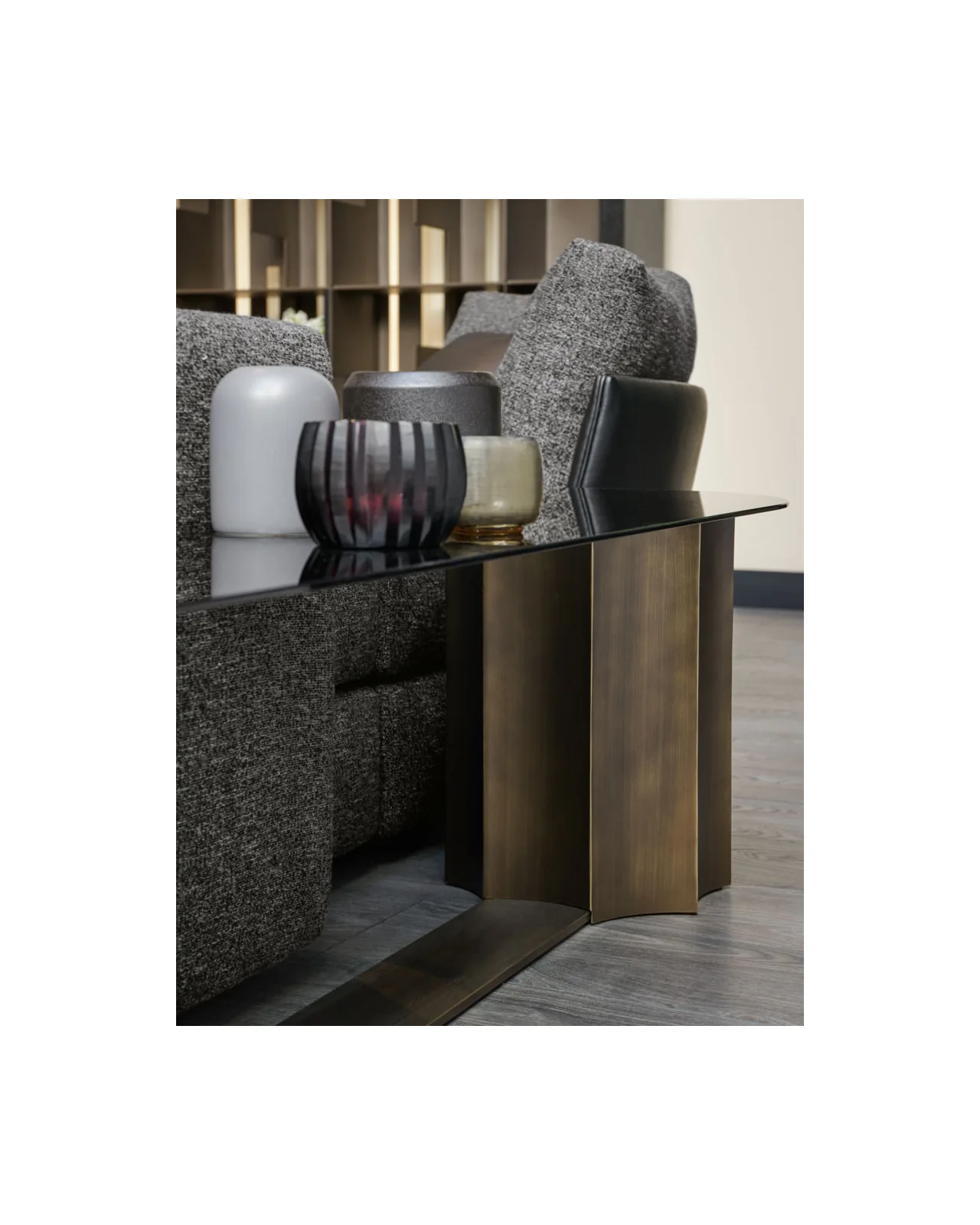 Florio Curved coffee table by Cantori, in an interior setting, photo 2 of 4