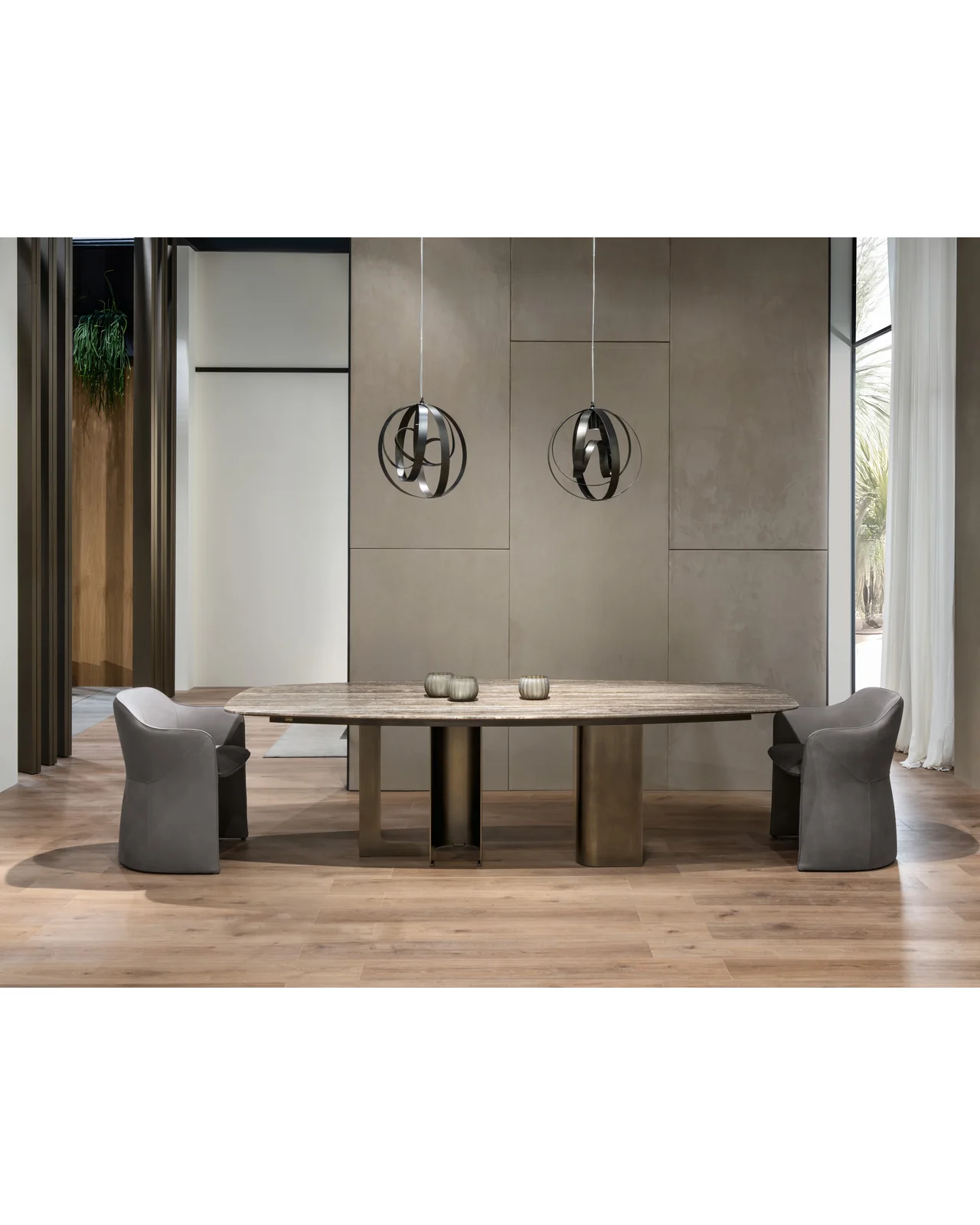 Mirage 2 dining table by Cantori, in an interior setting, photo 2 of 3