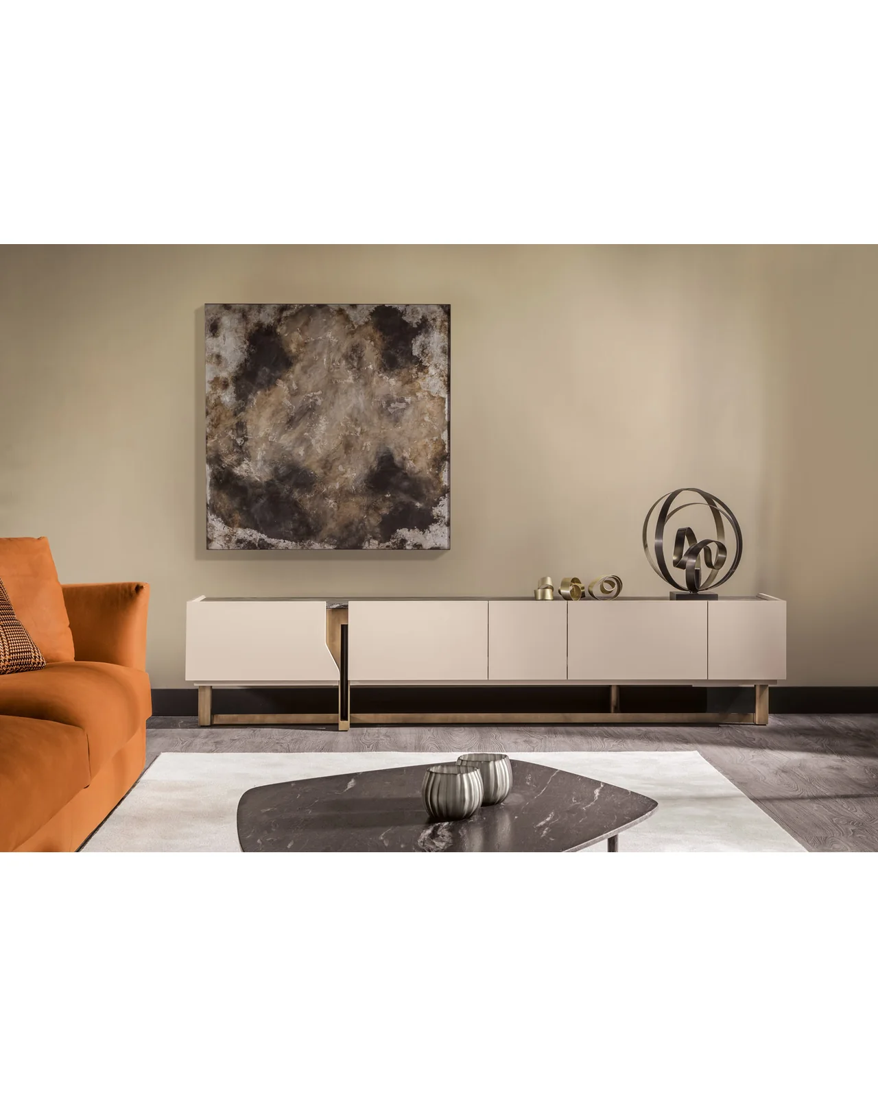 Mirage TV unit by Cantori, in an interior setting, photo 2 of 3