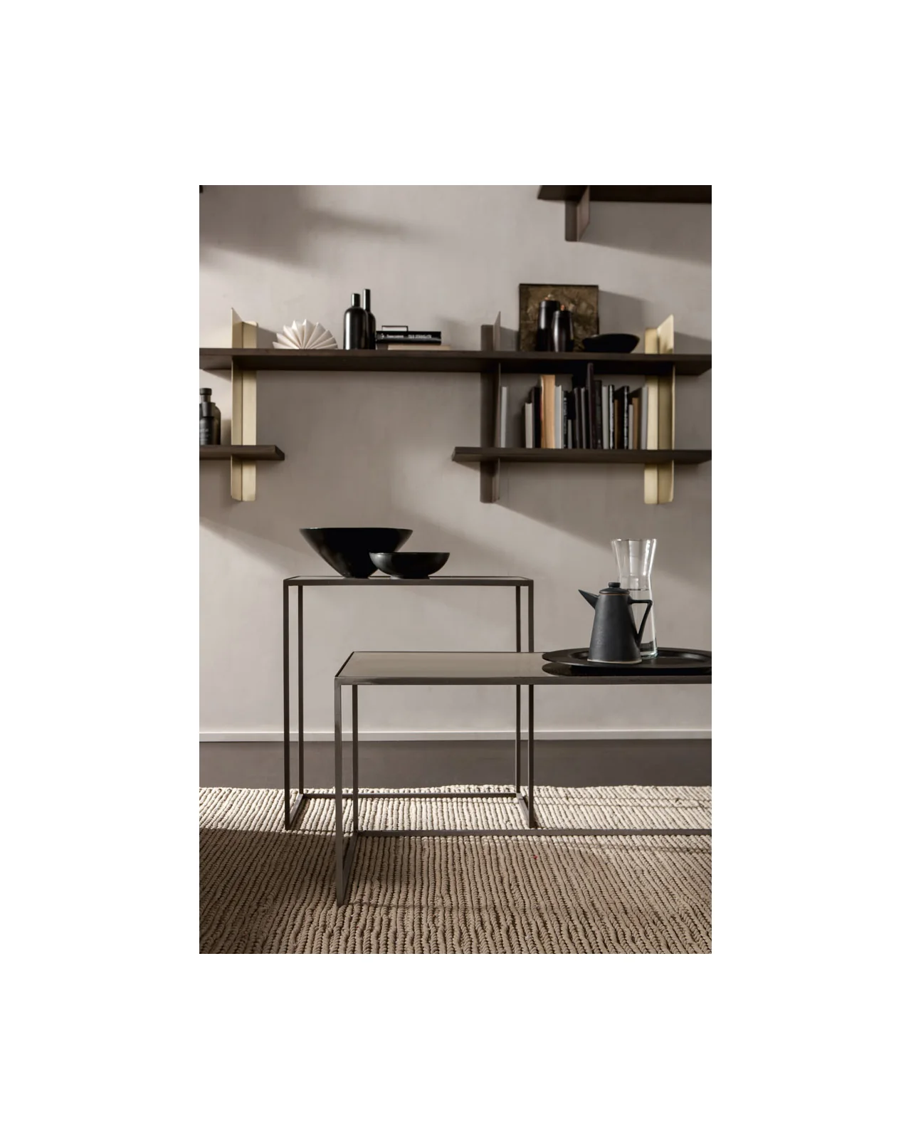 Narciso rectangular coffee tables by Cantori, in an interior setting, photo 2 of 3