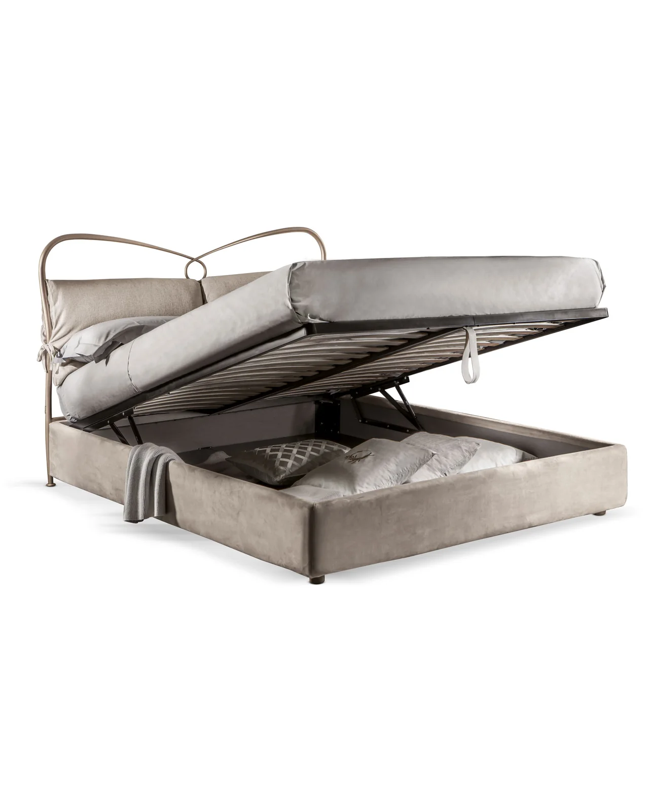 St. Tropez Padded Frame bed by Cantori, studio view, photo 5 of 5
