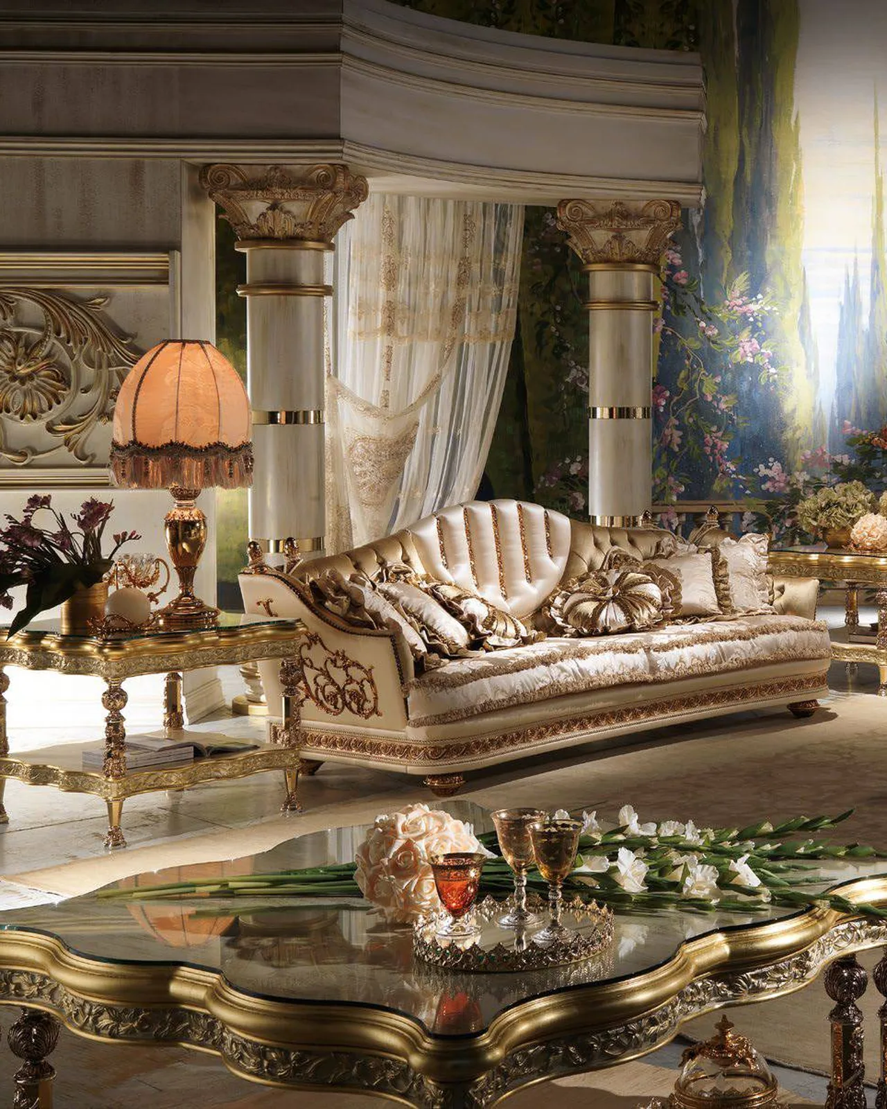 Royal Armchair RY071, Cappelletti Royal collection, classic Italian armchair in a classic living room setting, photo 4 of 4
