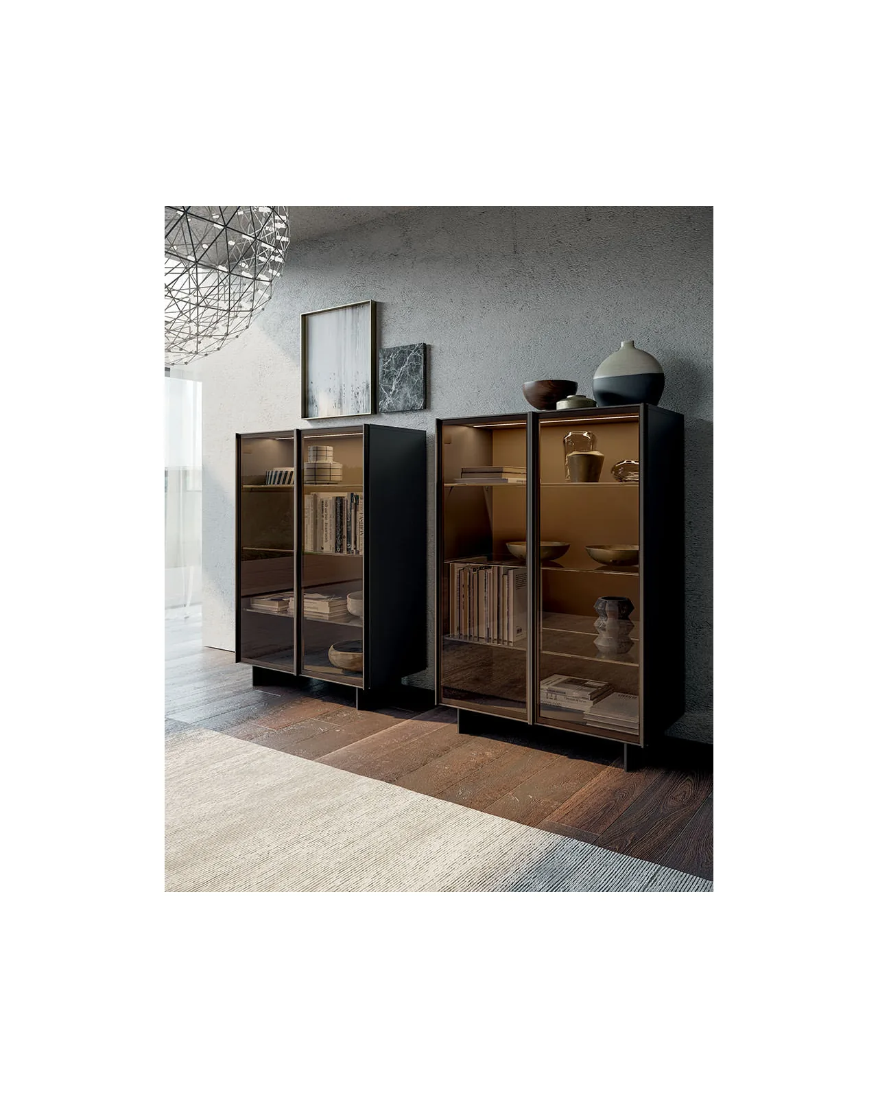Glass Up sideboard by Dall'Agnese, in an interior setting, photo 7 of 8