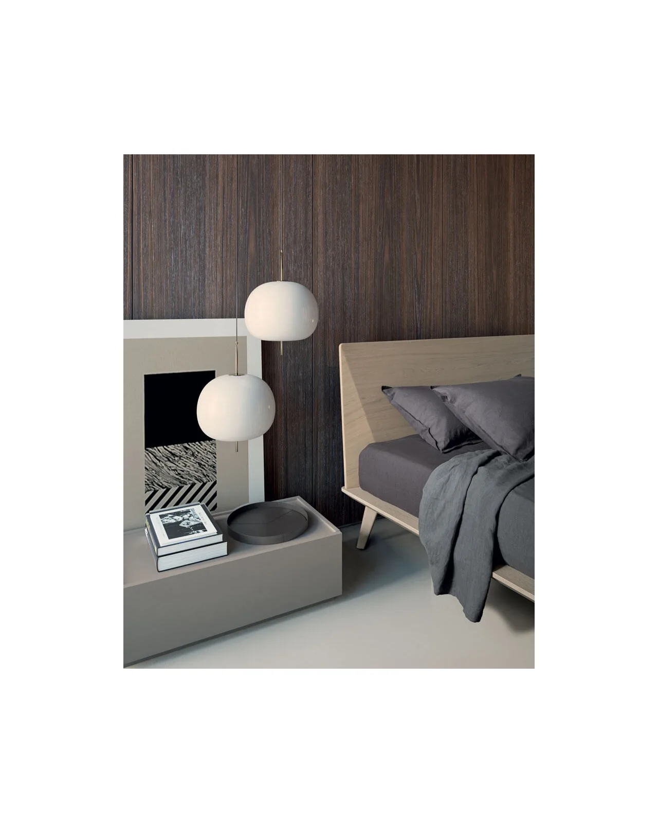 Kiru bed by Dall'Agnese, in an interior setting, photo 4 of 4, Nobili Design catalog