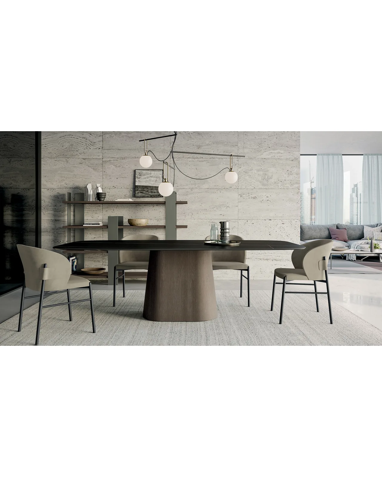Koniko dining table by Dall'Agnese, in an interior setting, photo 2 of 6