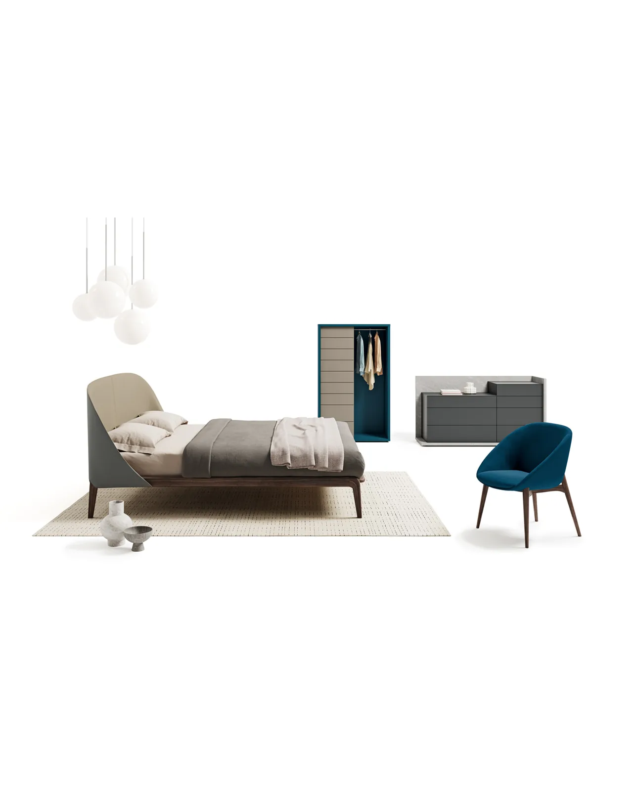 Tamago bed by Dall'Agnese, studio view, photo 2 of 5, Nobili Design catalog