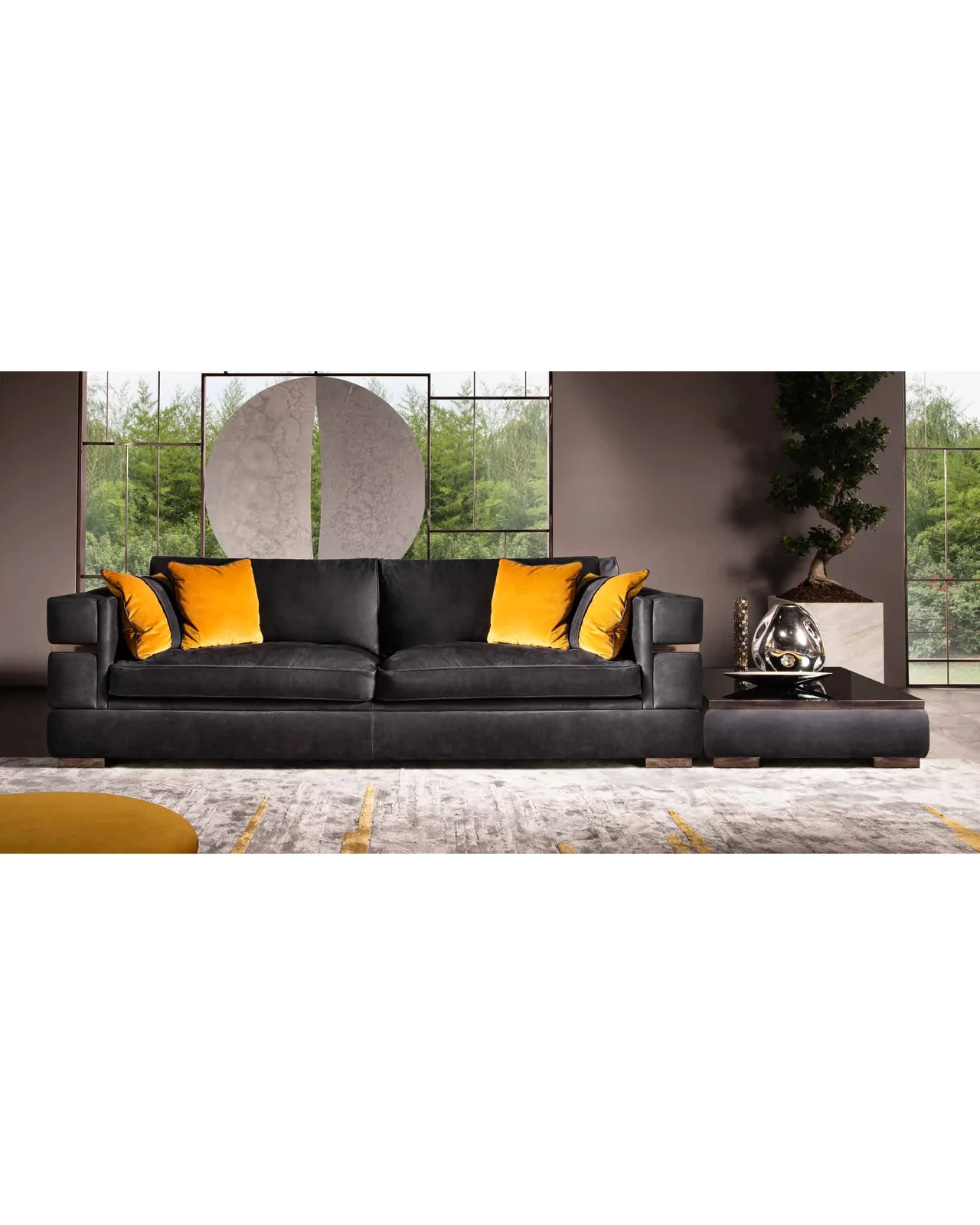 Cromo Sofa by Epoque, Exence collection, designer sofa styled in an elegant living room, photo 3 of 7