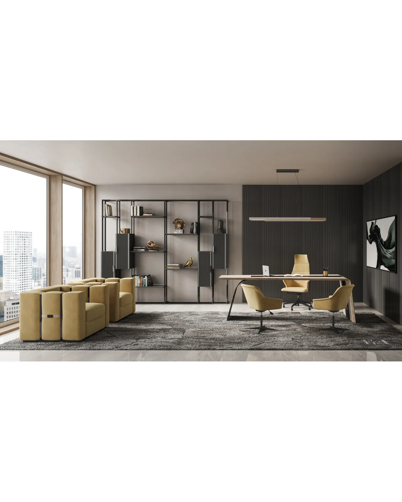 Merak Desk by Epoque, Exence Expanse collection, Italian desk in a modern home office, photo 1 of 2