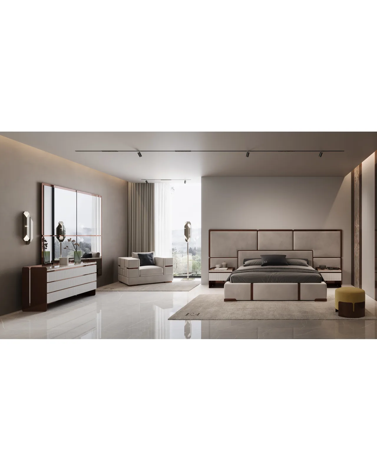 Comò Morganite di Epoque, ambientato in camera da letto, foto 2 di 2, catalogo Nobili Design