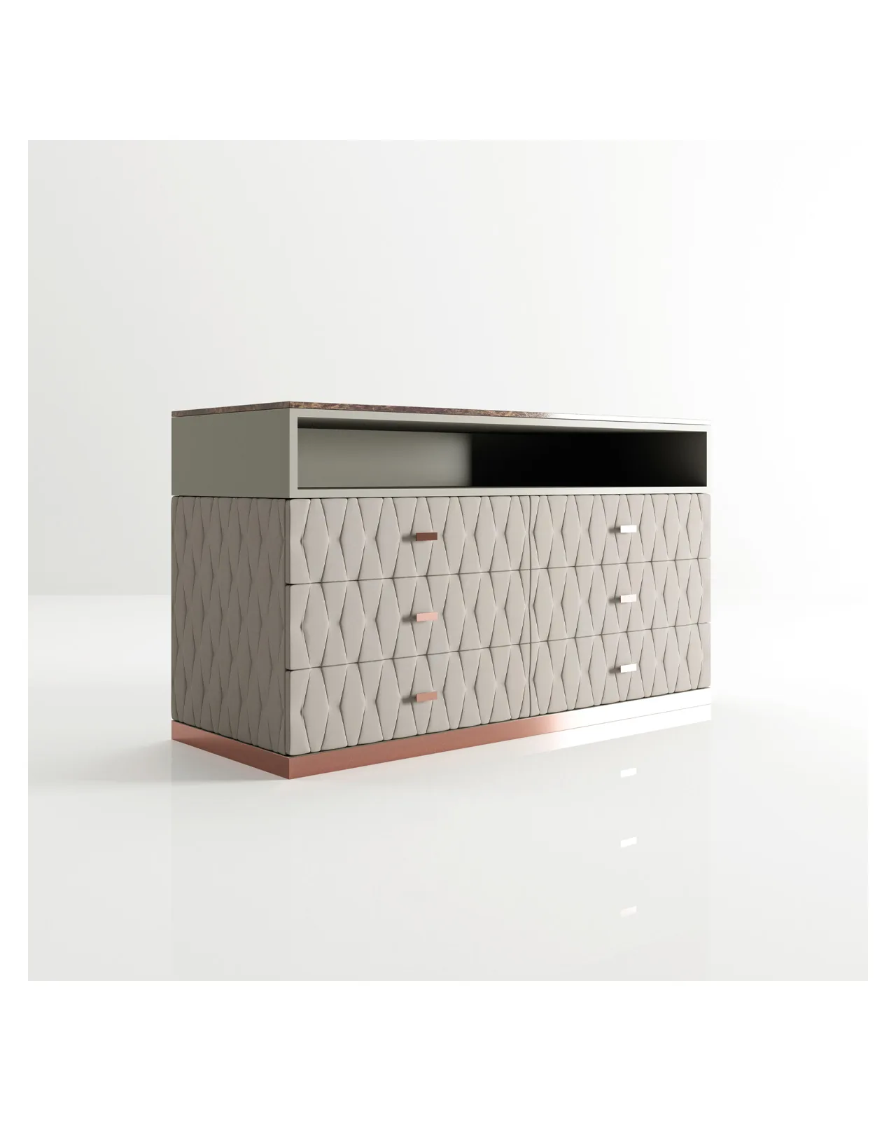 Comò Nefrite di Epoque, ambientato in camera da letto, foto 1 di 3, catalogo Nobili Design