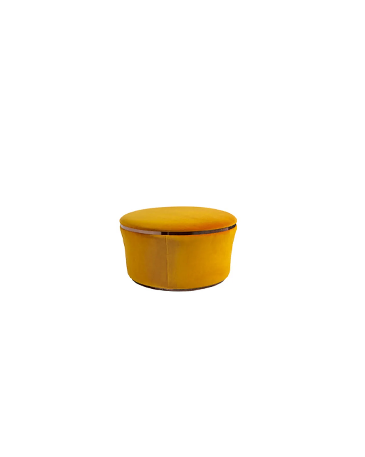Neon Pouf by Epoque, Exence collection, pouf in fabric or leather, studio view, photo 2 of 3