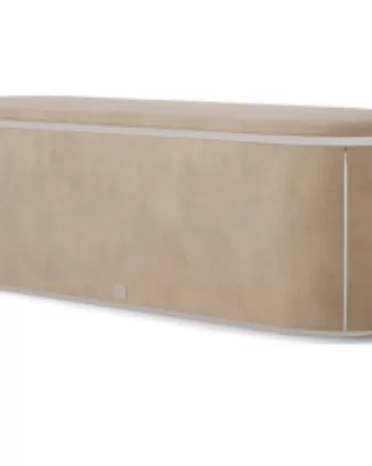 Icon Bench, Bedroom Furniture, in Canaletto walnut, contemporary style, by Francesco Pasi