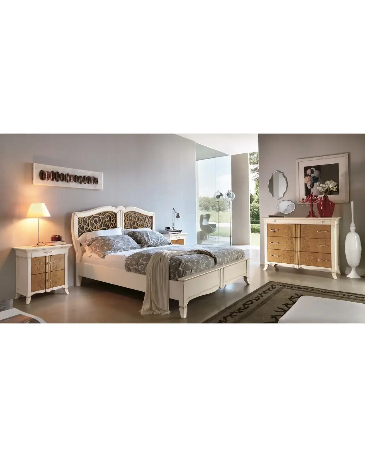 New Deco Chest of Drawers, Natural Facade – Francesco Pasi New Decò, in a bedroom setting