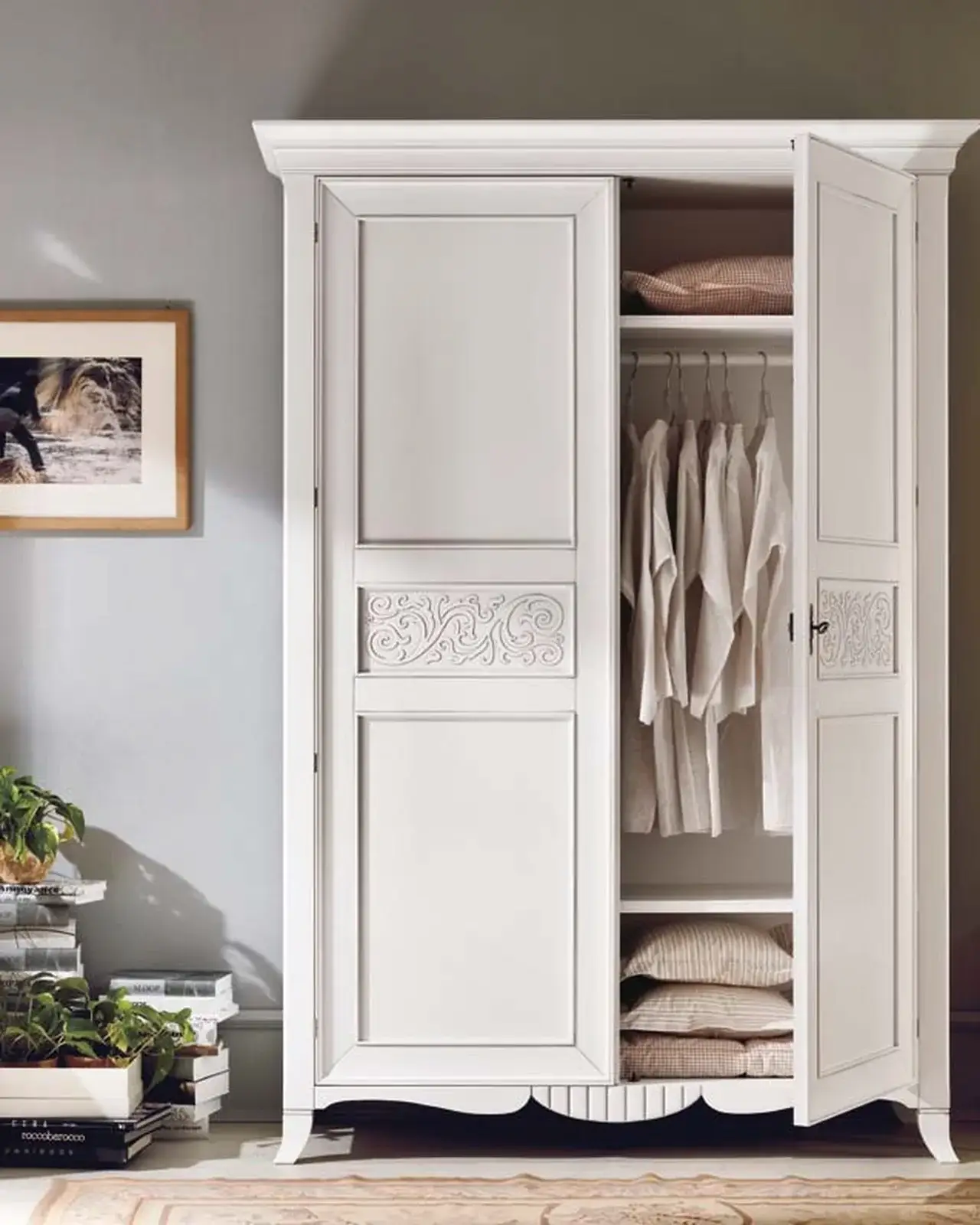 New Deco Wardrobe with Natural Panels by Francesco Pasi, Italian art deco furniture for the bedroom