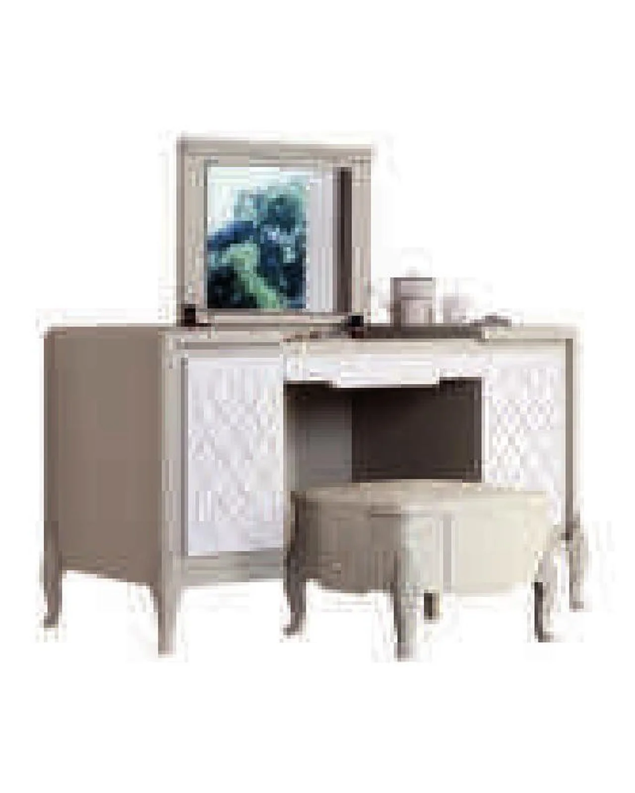 Ocean Vanity Table, Hand-carved touch-decor facade by Francesco Pasi, Italian furniture manufacturer for the bedroom