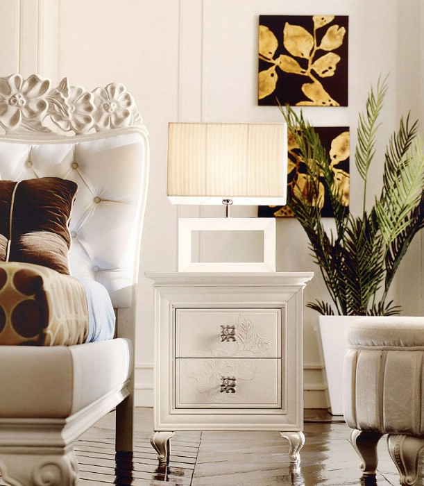 Mobili classici di lusso per camera da letto Amelie White 4
