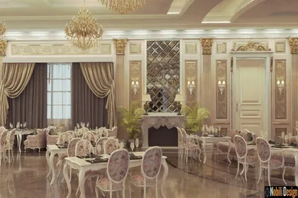 Interior design for a classic luxury restaurant