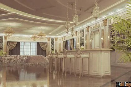 Interior design for a classic luxury restaurant