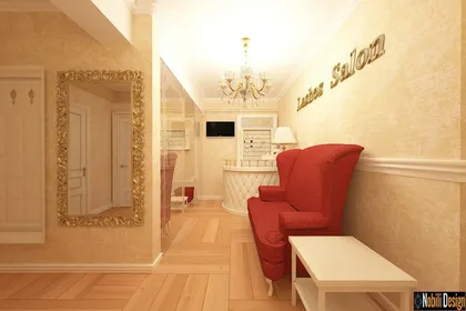 Elegant beauty salon interior design project 