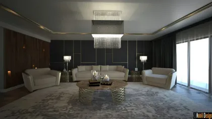 Interior design project for a modern house in Monaco
