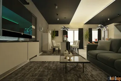 Interior design concept for a modern apartment in Monaco