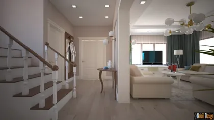 Charming classic house interior design concept 