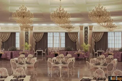 Interior design classic restaurant in Monaco