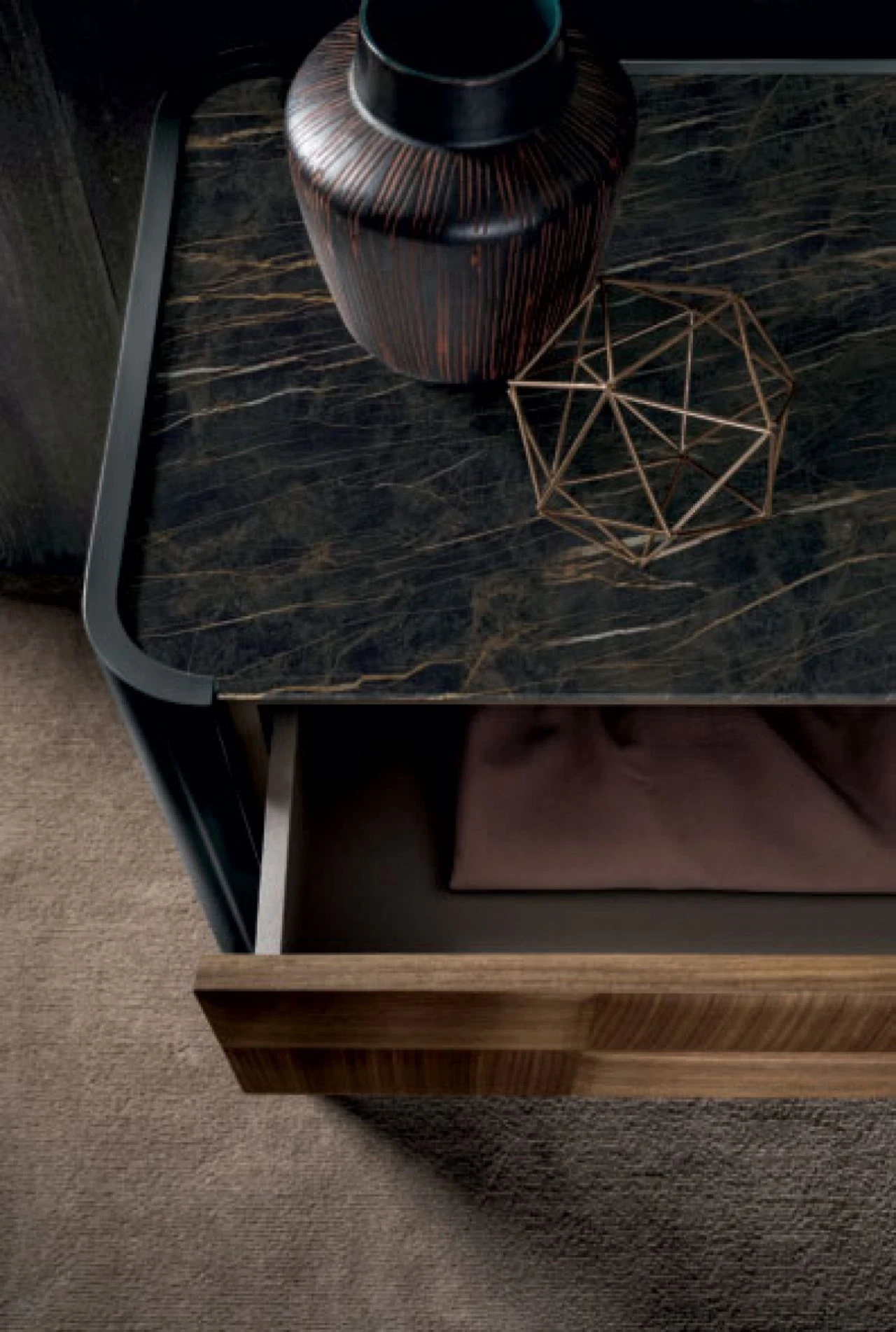 Dama dresser in the bed finish, luxury modern bedroom furniture from Italy