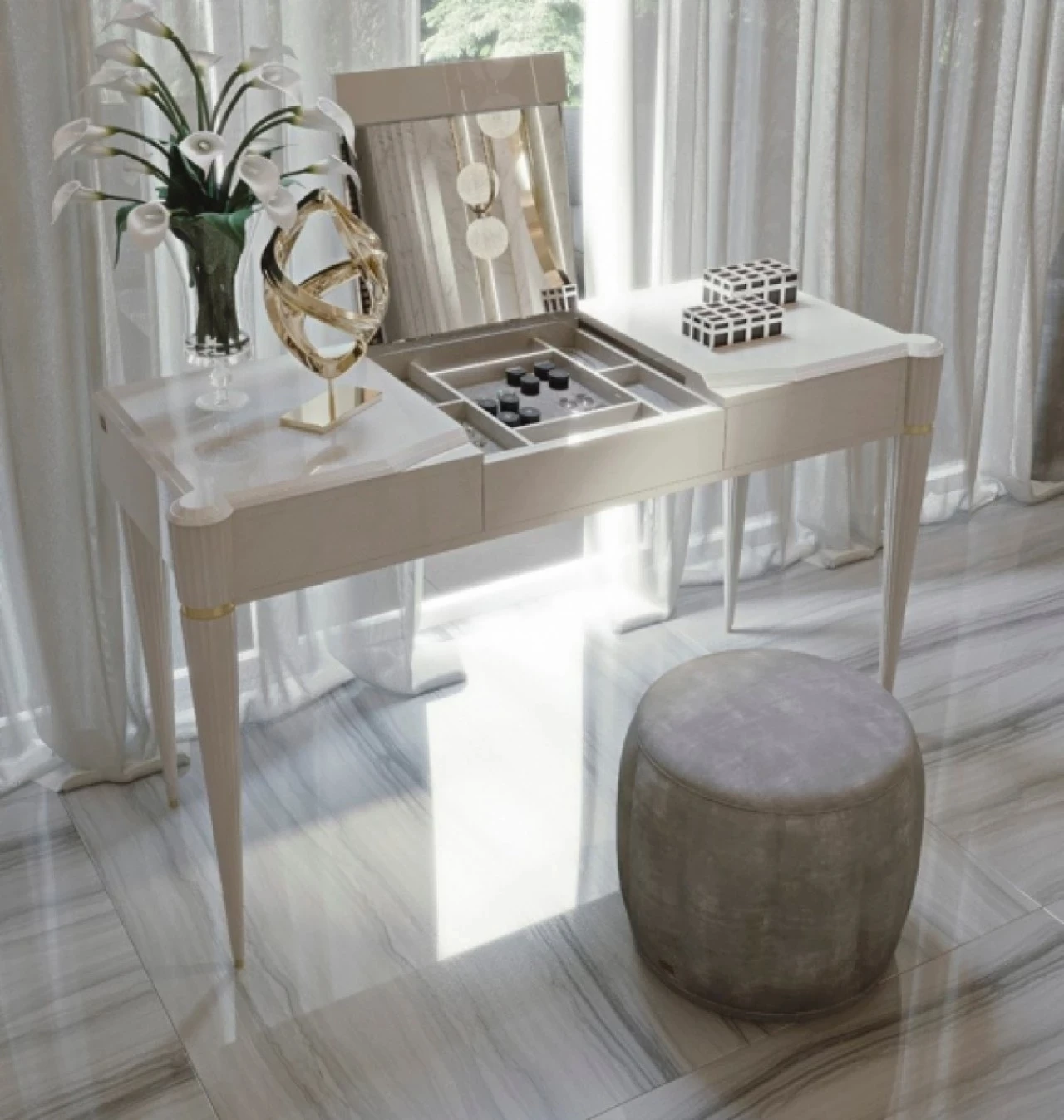 Ellipse dressing table 9075, Ellipse collection by Francesco Pasi