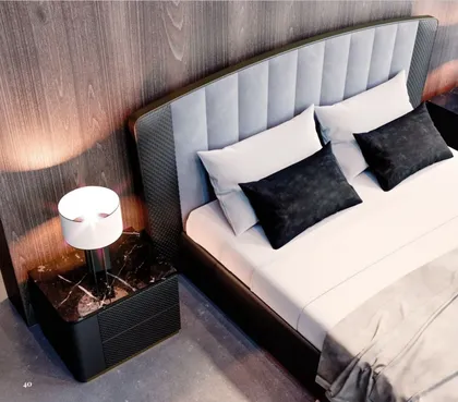 Modern bedroom upholstered bed Couture, modern italian bed