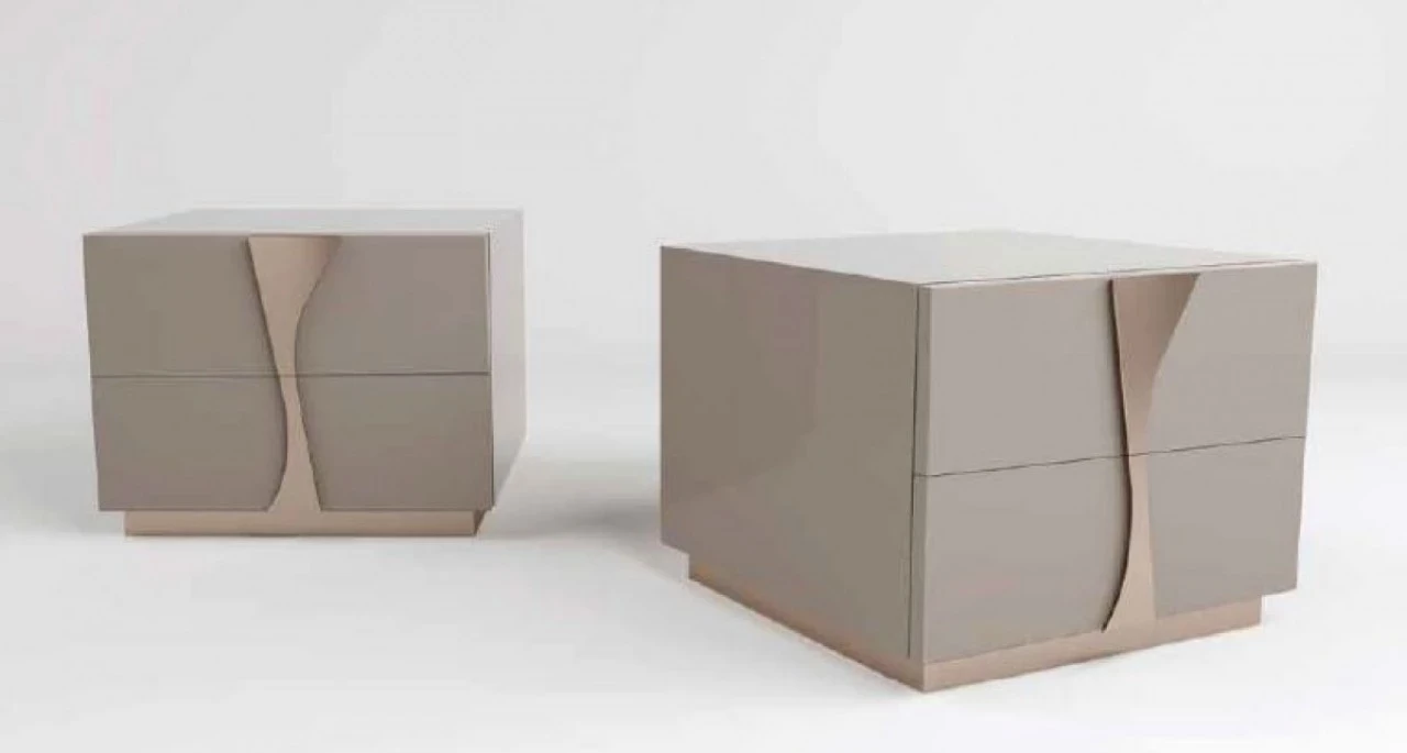 Krypton bedside table, in a modern bedroom furniture set from Italy