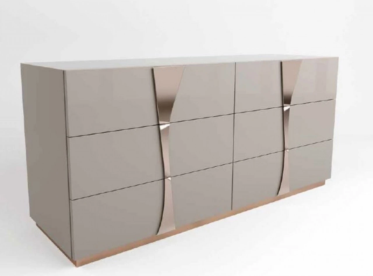 Krypton dresser 160 cm wide, modern bedroom furniture made to order in Italy