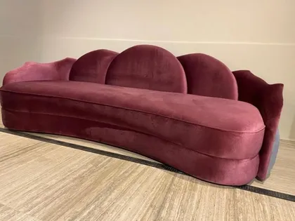 High End Contemporary Suede Flower Sofa - Lotus
