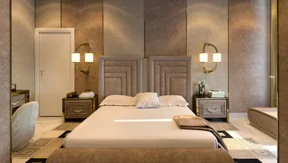 Luxury Italian Designer Upholstered Bed Collier, modern italian bed