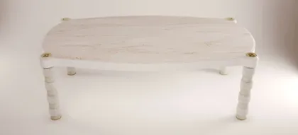 Exclusive Estremoz Marble Top Luxury Designer Dining Table - Pony