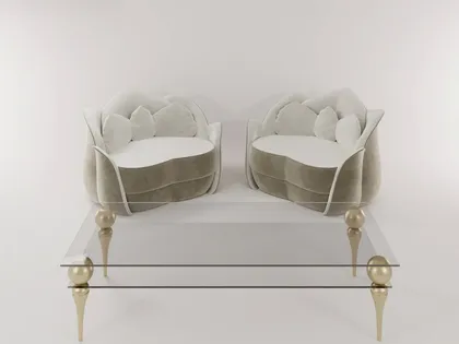 Luxury Lotus coffee table with a brilliant glossy gold finish, adding a metallic statement to rooms.