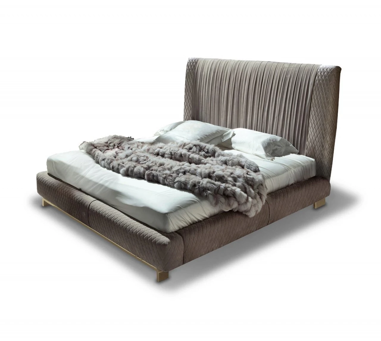 Infinity quilted bed, modern bedroom furniture made to order in Italy